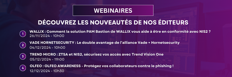 Webinaires : Découvrez les nouveautés de nos éditeurs